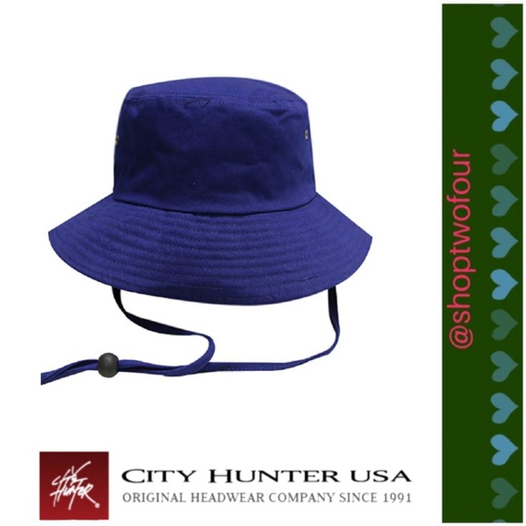 navy blue bucket hat with string